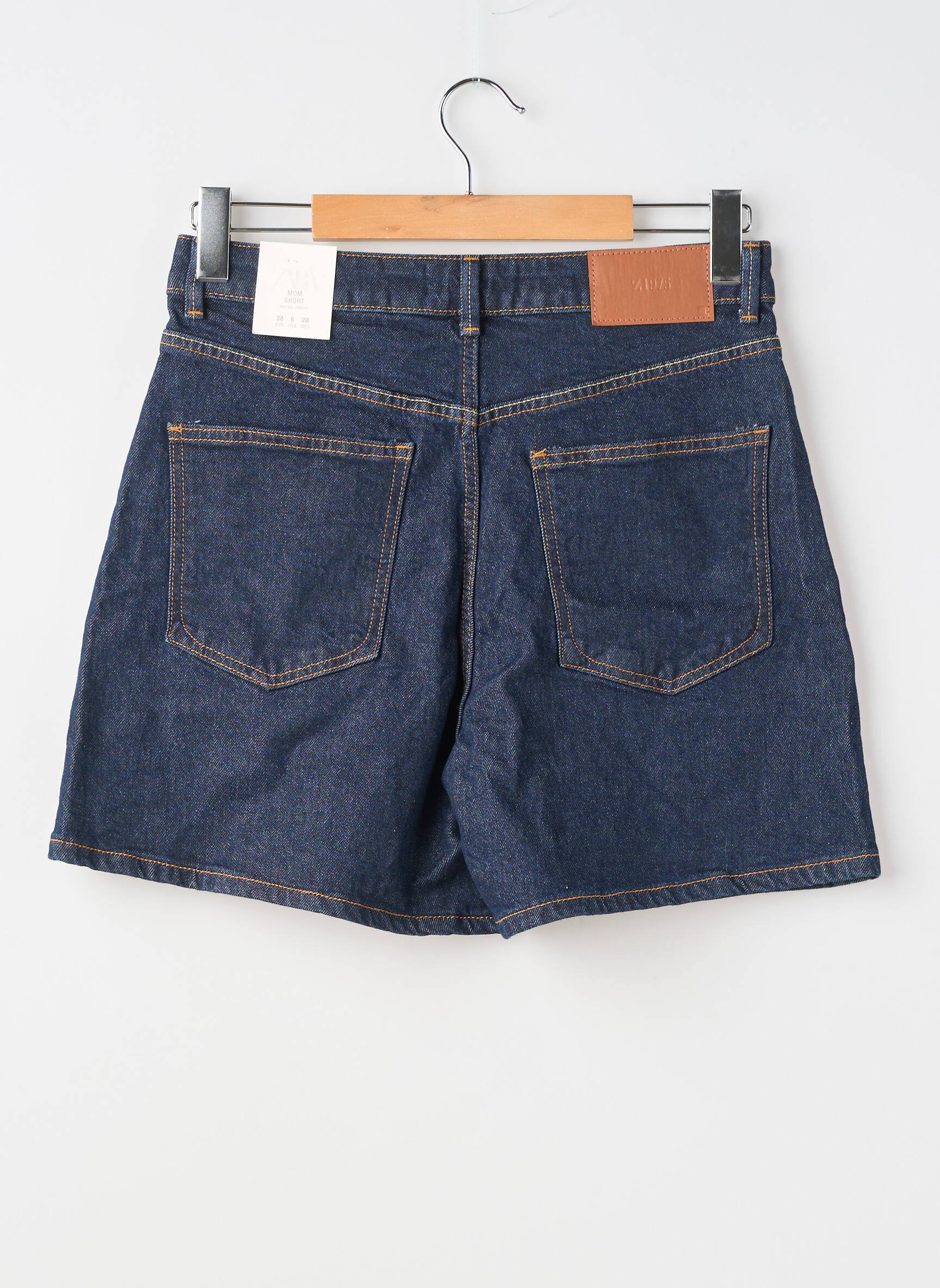 Short tissage denim taille normale bleu ZARA femme