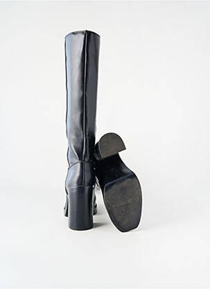 Bottes matière lisse talon de 7 à 9cm noir ZARA femme