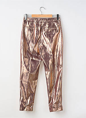 Pantalon droit fermeture zippée sous rabat boutonné taille normale or MES DEMOISELLES...PARIS femme