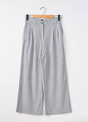 Pantalon large tissage popeline taille normale blanc H&M femme