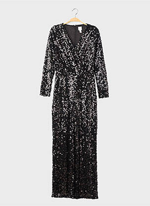 Combi-pantalon fermeture zippée au dos manches longues noir H&M femme