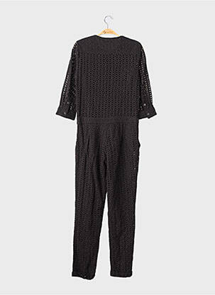 Combi-pantalon fermeture boutonnée sur le devant manches 3/4 noir MONOPRIX femme