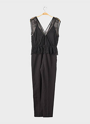 Combi-pantalon fermeture zippée au dos sans manche noir SANS MARQUE femme