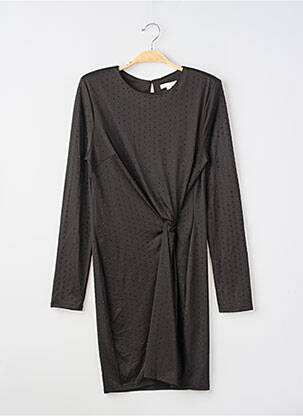 Robe mi-longue manches longues manches longues noir H&M femme