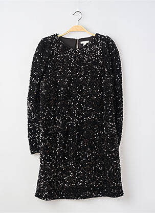 Robe mi-longue manches longues manches longues noir H&M femme