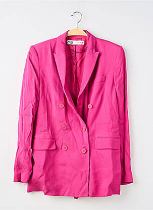 Blazer poignets boutonnés rose ZARA femme
