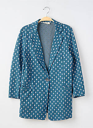 Blazer manches longues bleu STUDIO 66 femme
