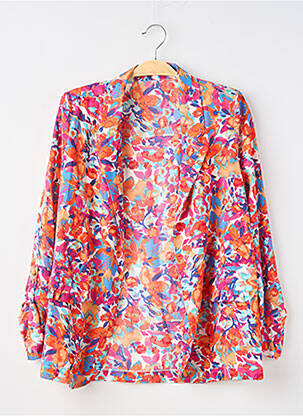 Veste casual coupe droite orange SANS MARQUE femme