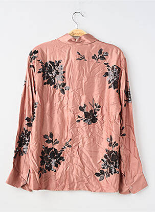 Chemisier coupe droite manches longues rose ZARA femme