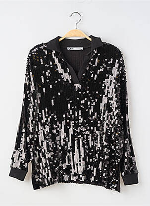 Top stretch manches longues noir ZARA femme