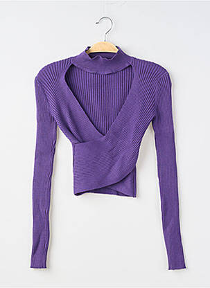 Top stretch manches longues violet ZARA femme