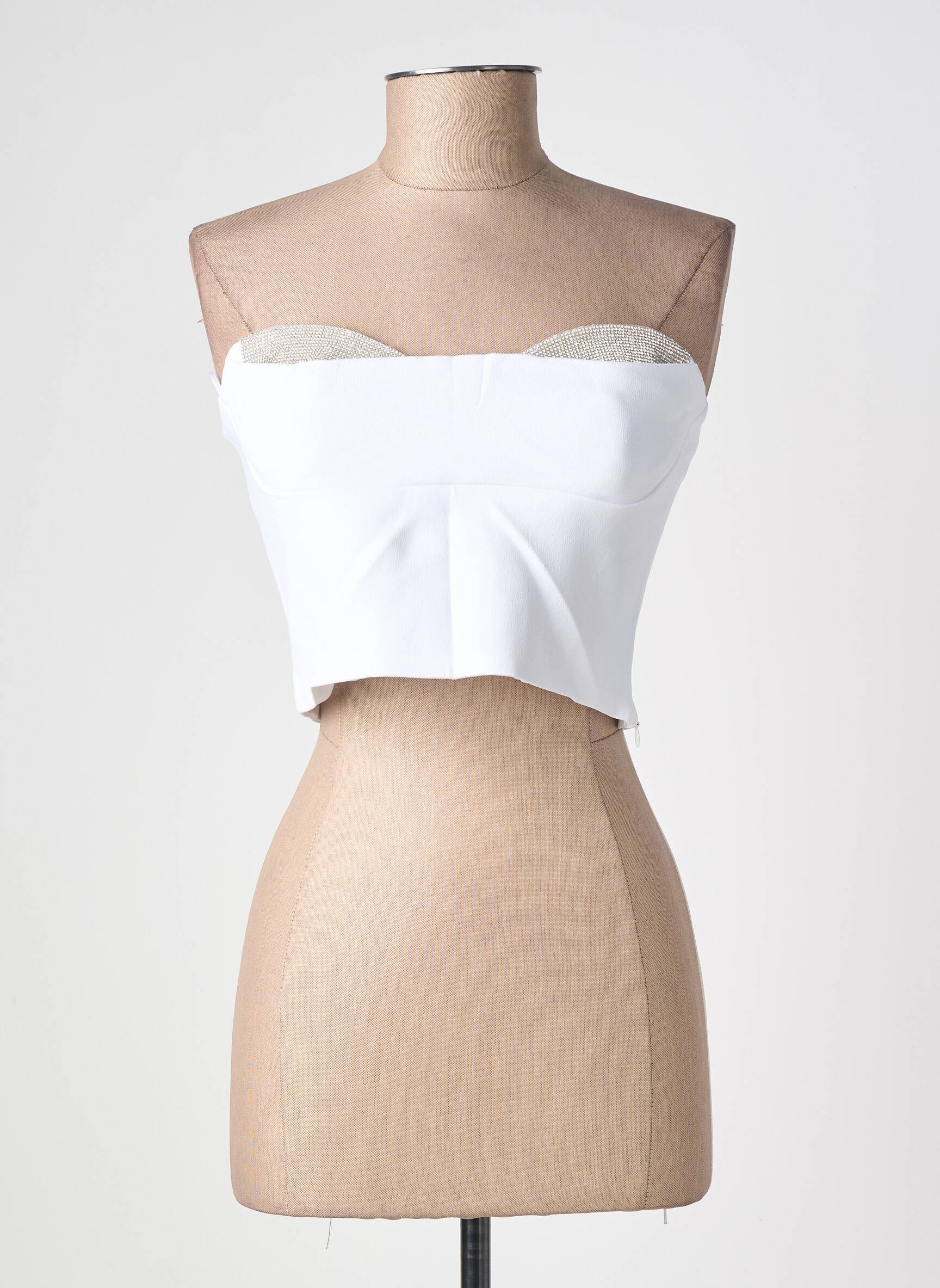 Top stretch sans manche blanc ZARA femme