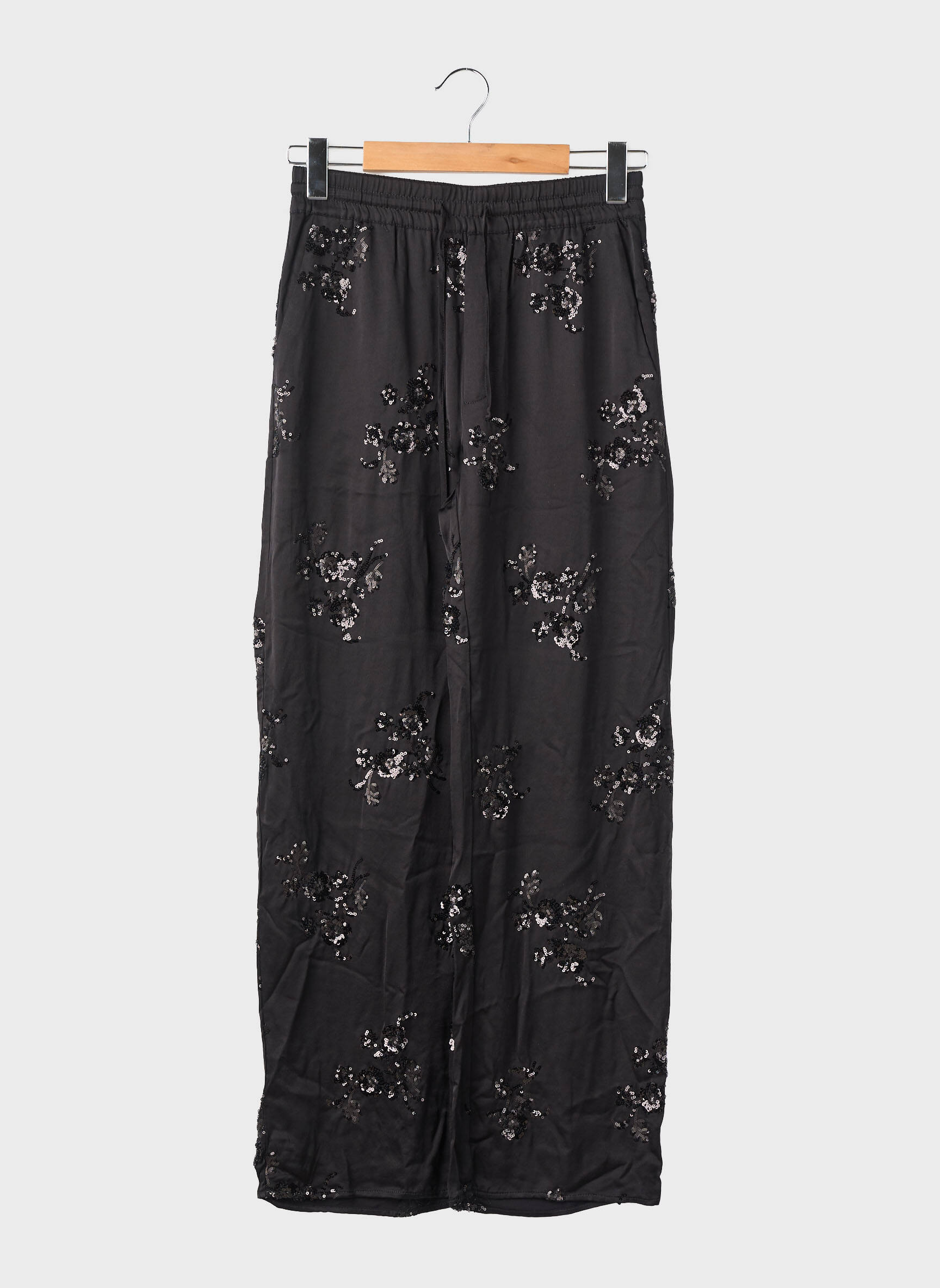 Pantalon large taille normale taille normale noir SANS MARQUE femme
