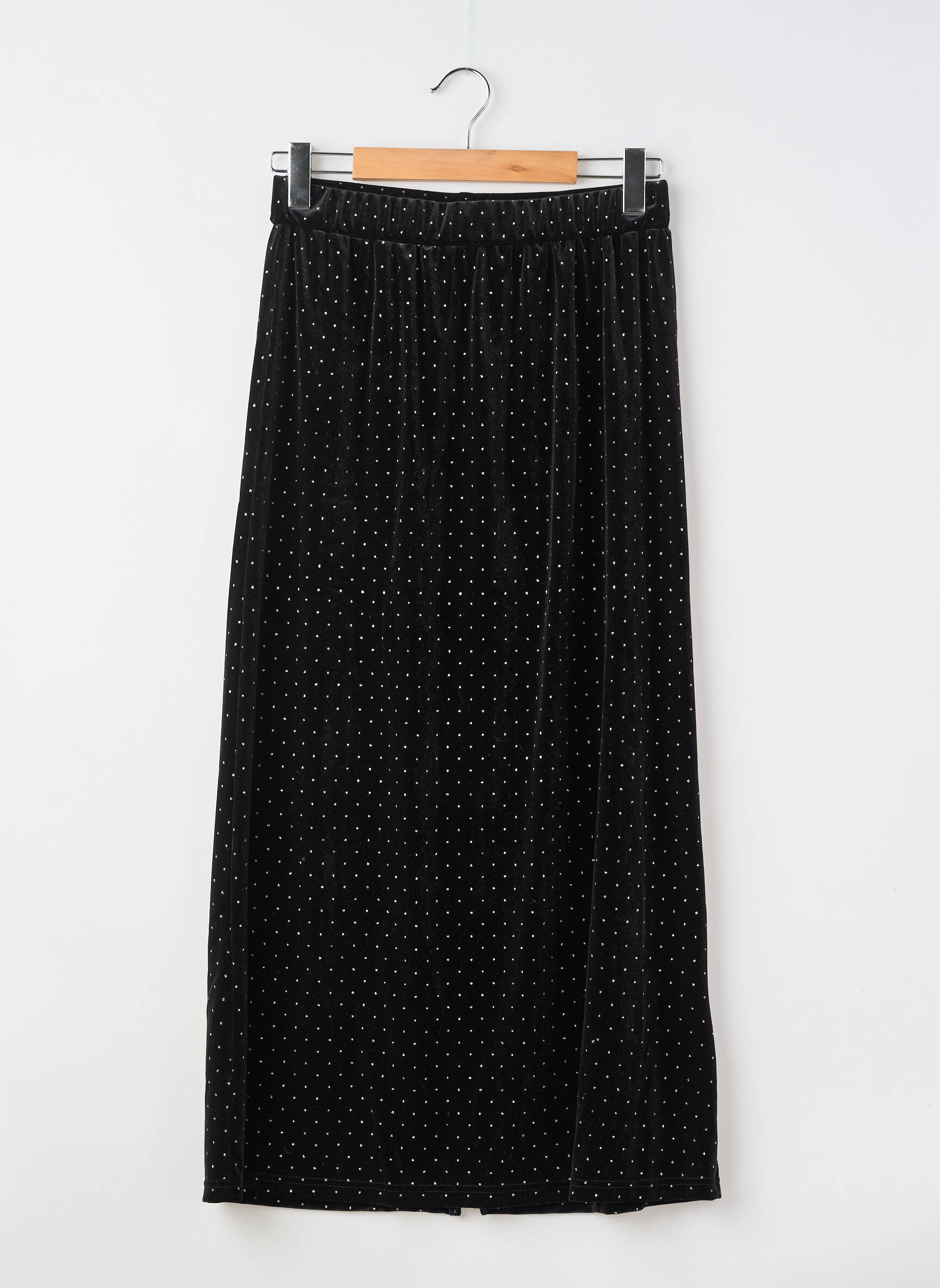 Jupe longue coupe droite noir SANS MARQUE femme