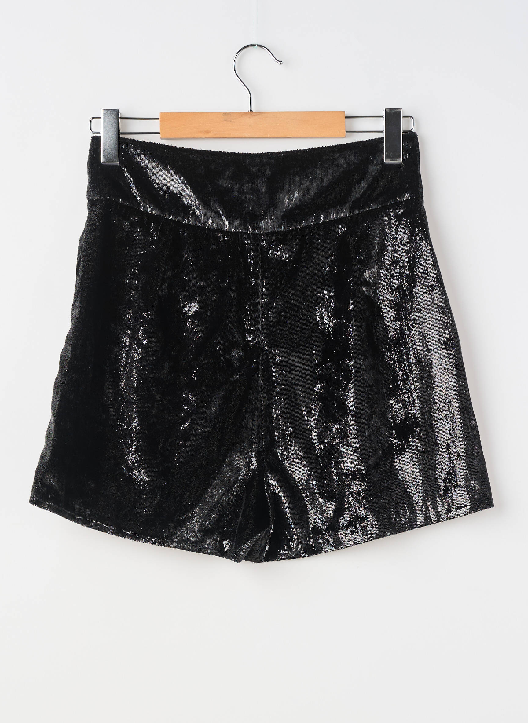 Short fermeture zippée sous rabat avec crochet taille normale noir BA&SH femme
