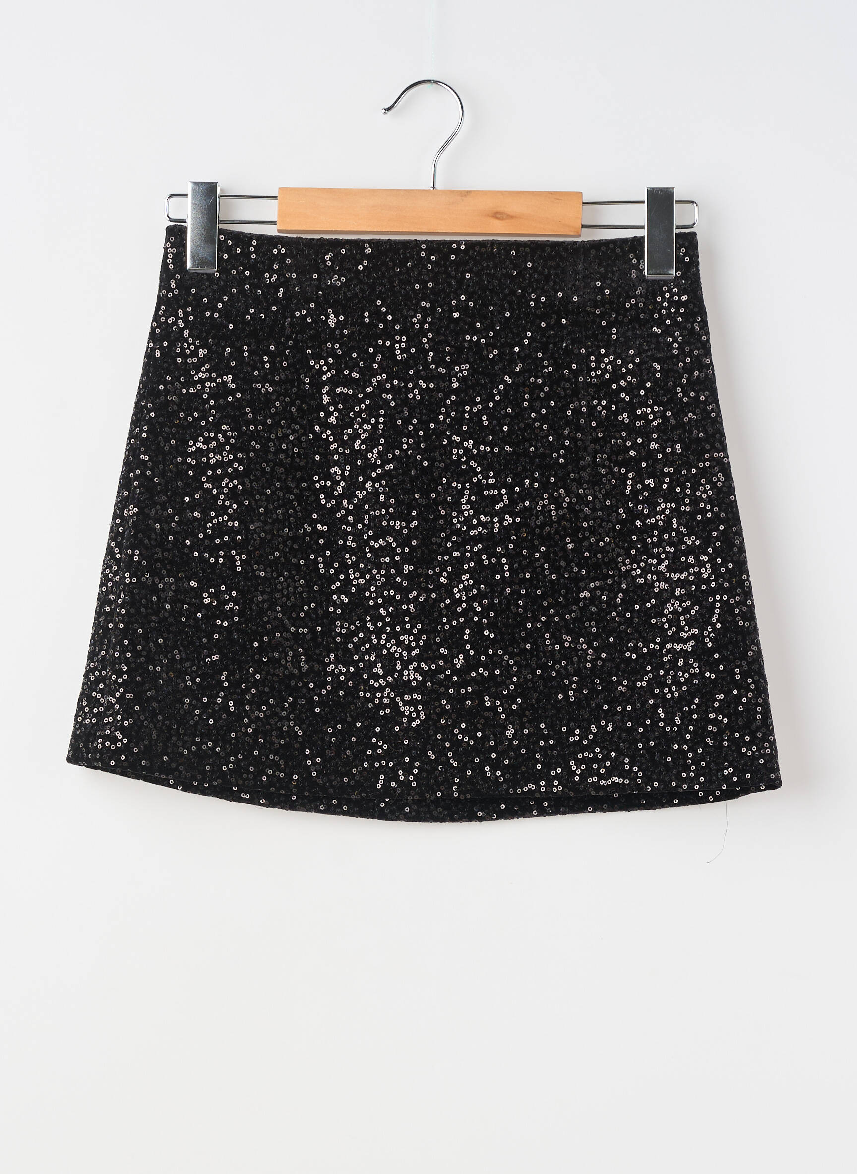 Jupe courte coupe droite noir ZARA femme