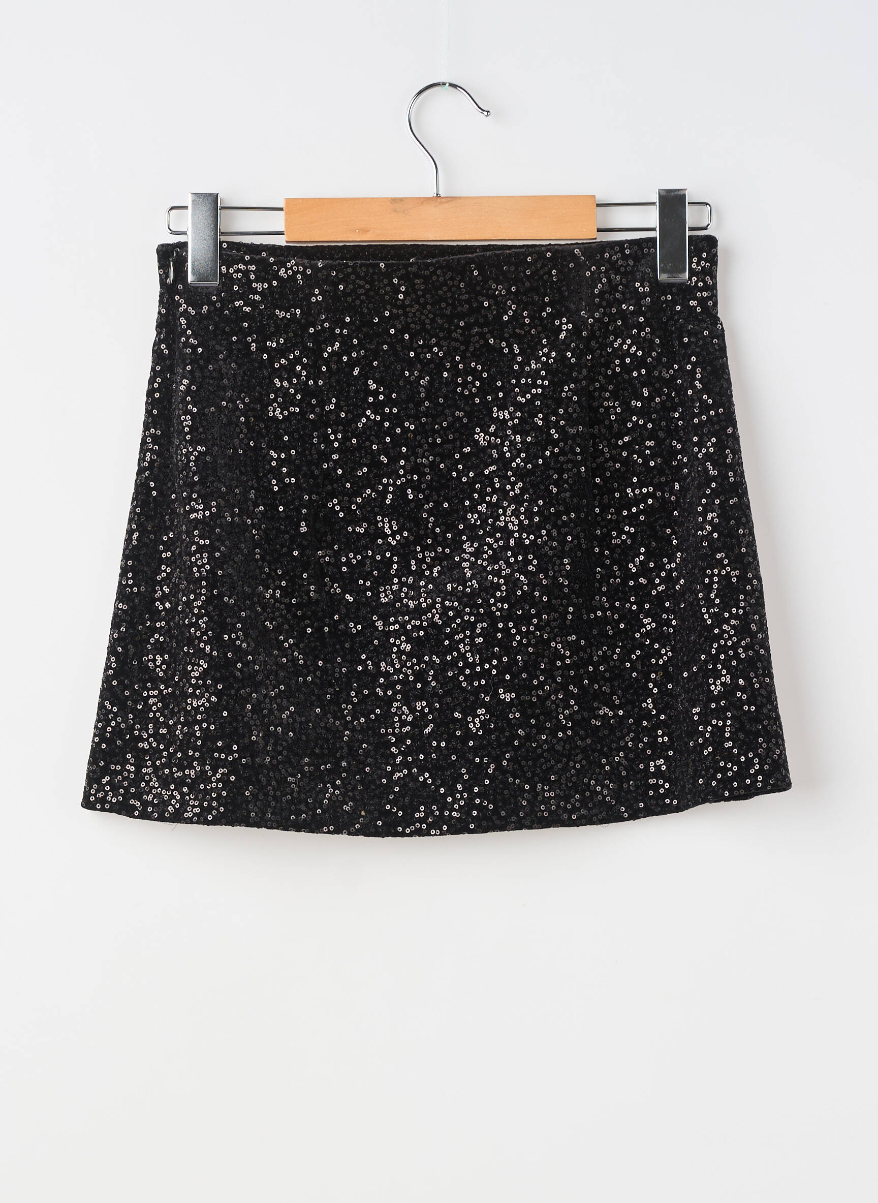 Jupe courte coupe droite noir ZARA femme