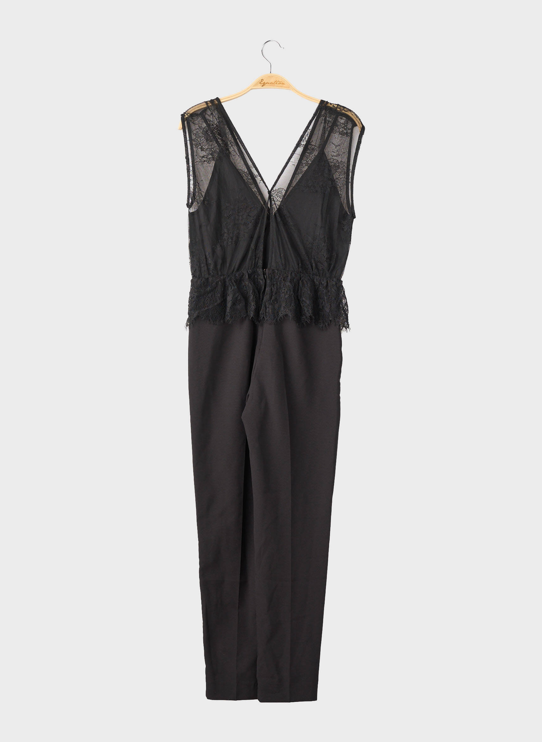 Combi-pantalon fermeture zippée au dos sans manche noir SANS MARQUE femme