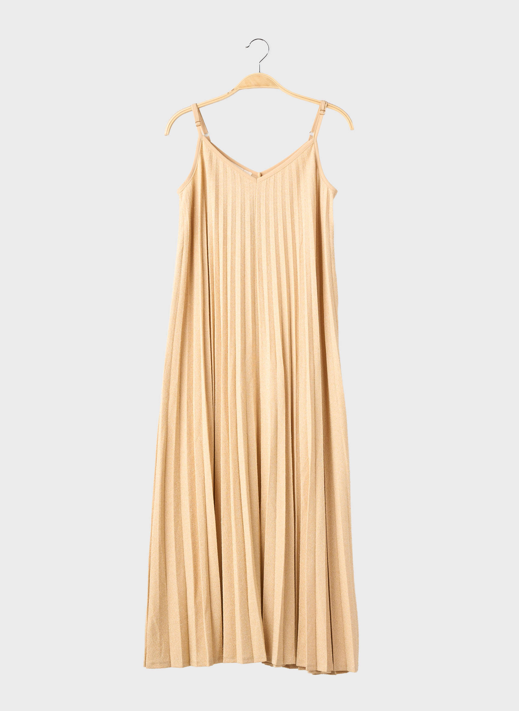 Robe longue fines bretelles fines bretelles beige PROMOD femme