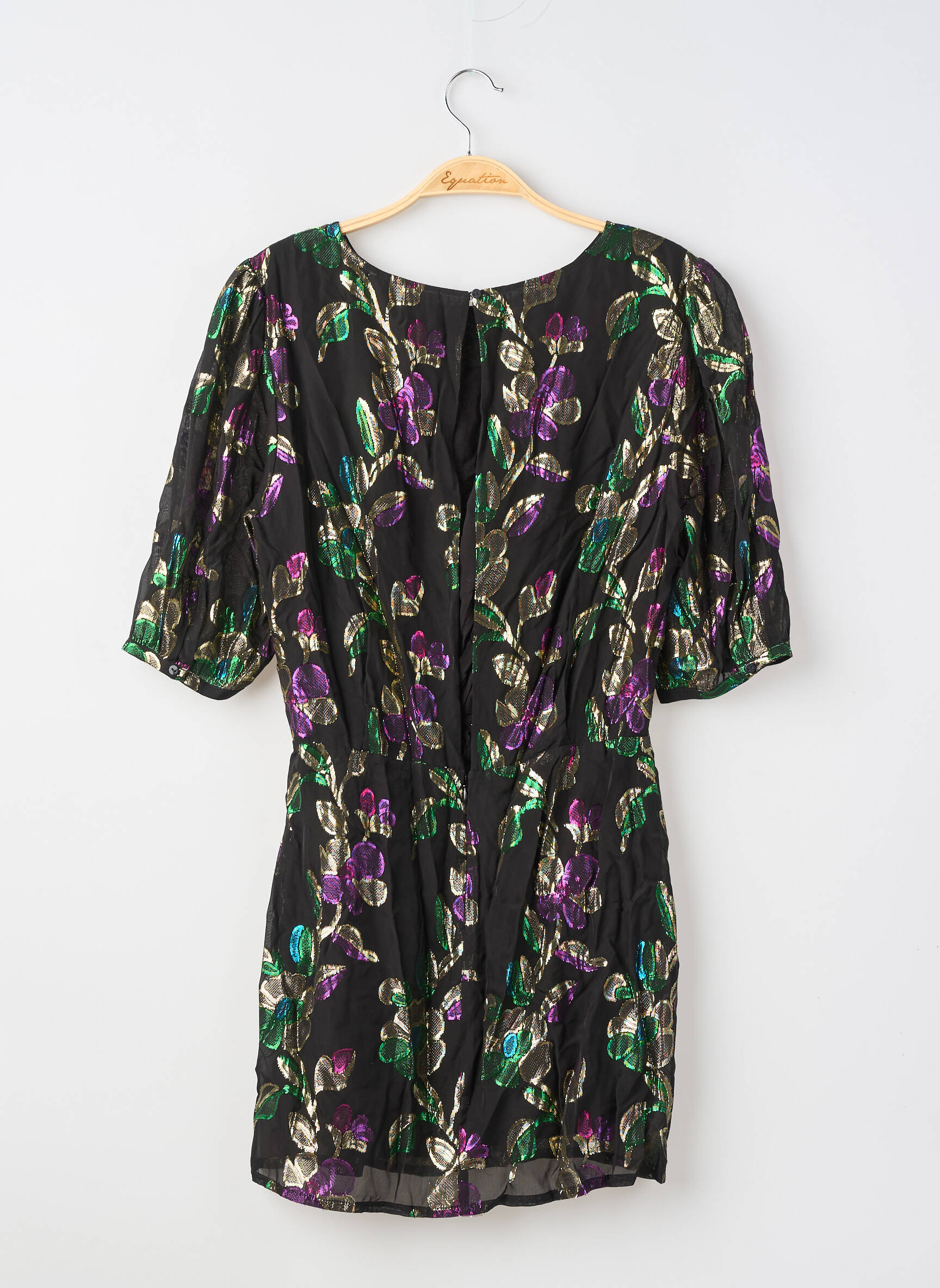 Robe courte manches courtes manches courtes noir BA&SH femme