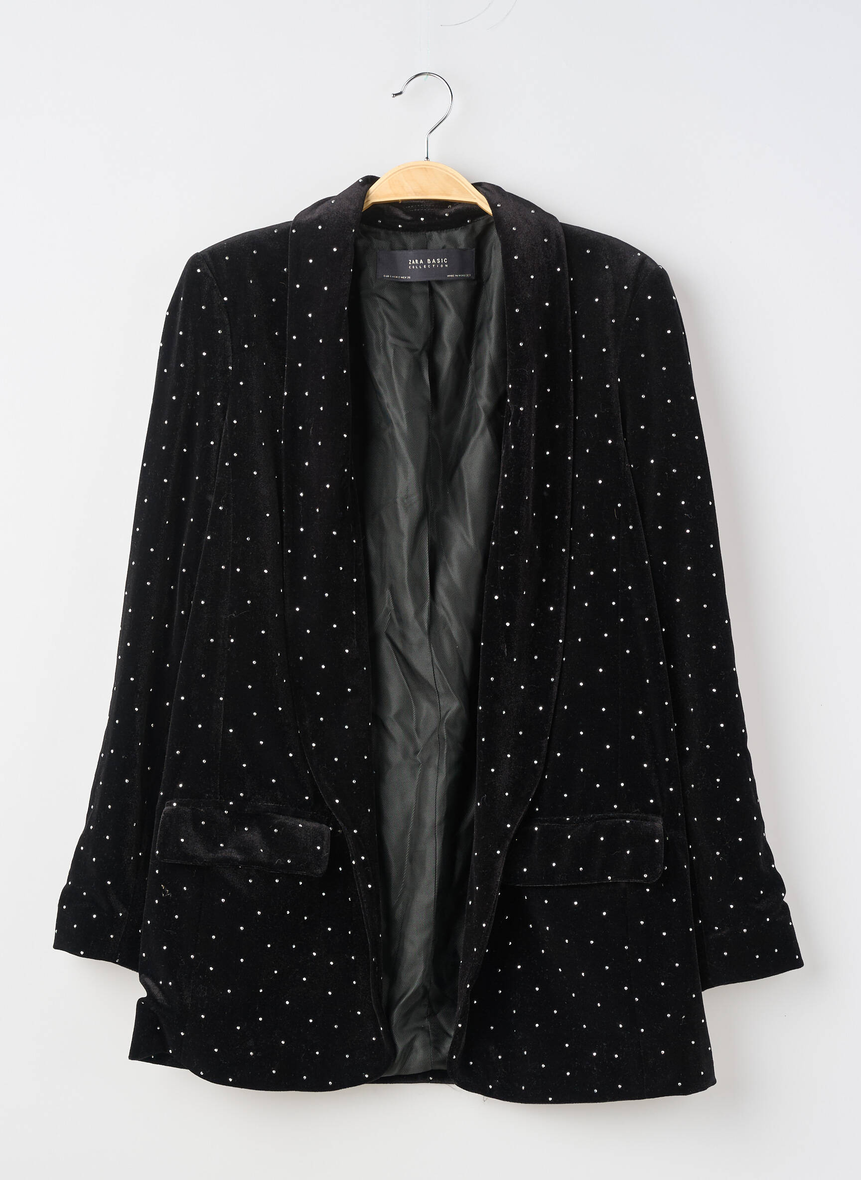 Veste casual coupe droite noir ZARA femme