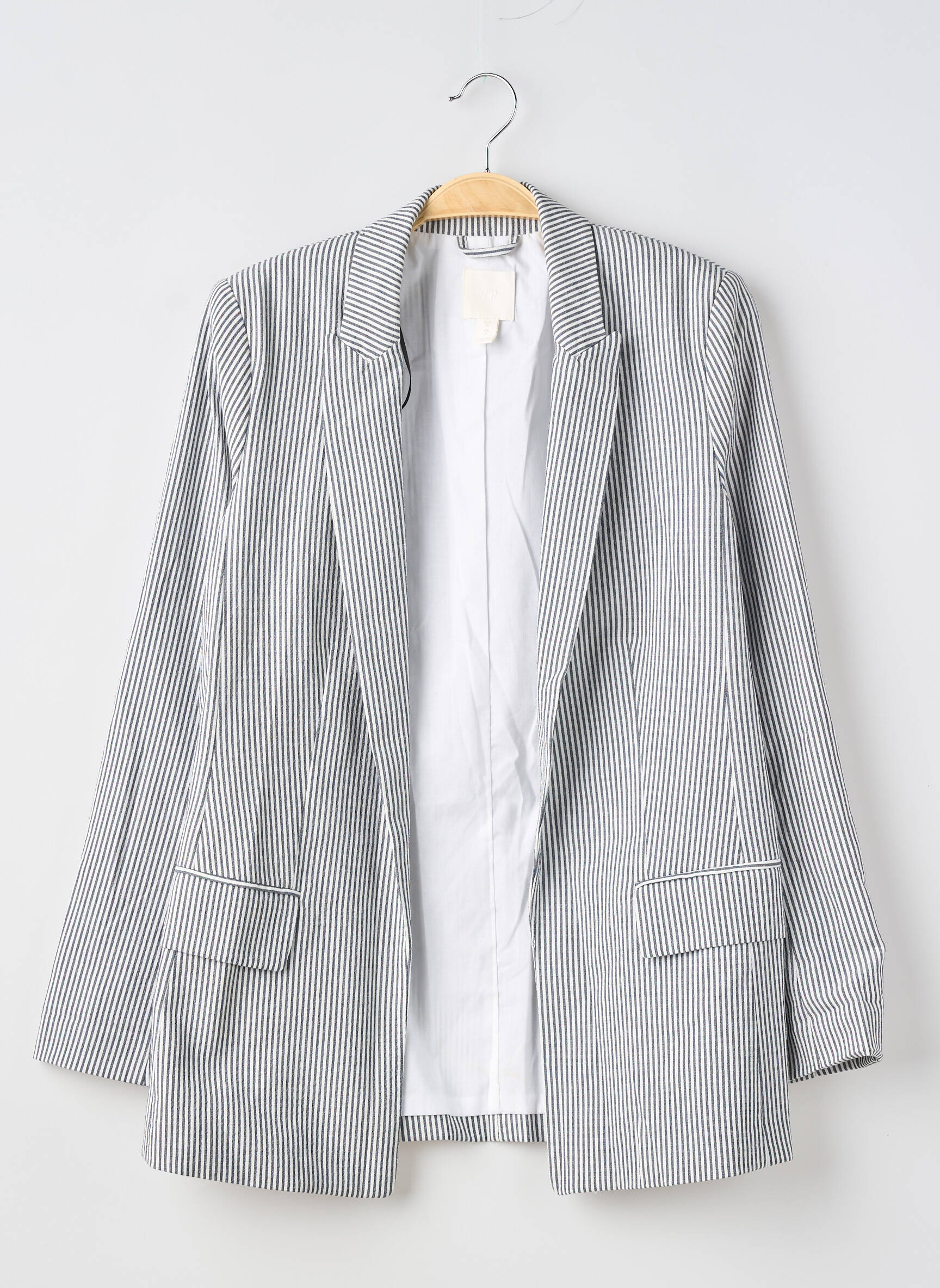 Blazer finition intérieure doublée blanc H&M femme