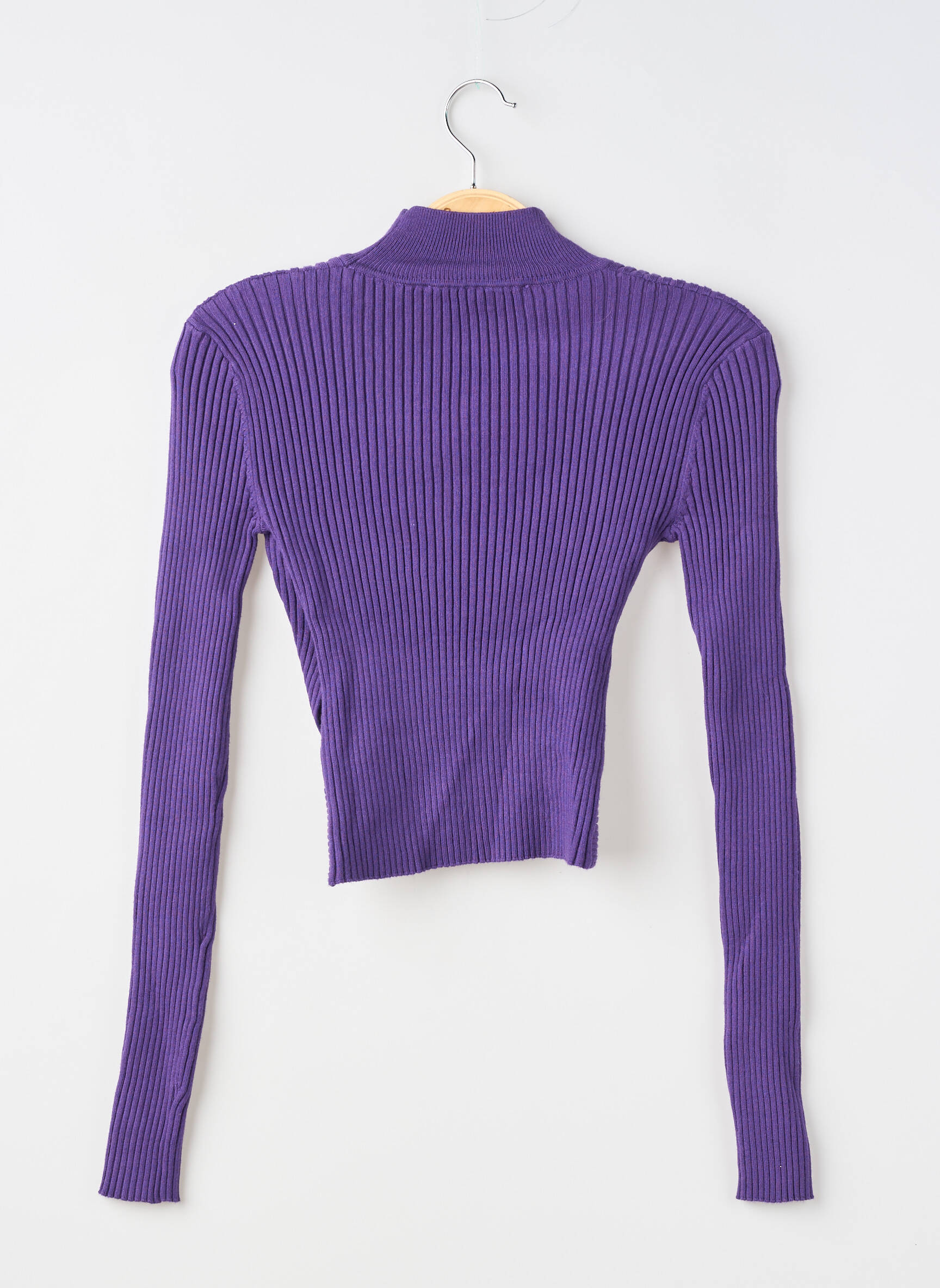 Top stretch manches longues violet ZARA femme