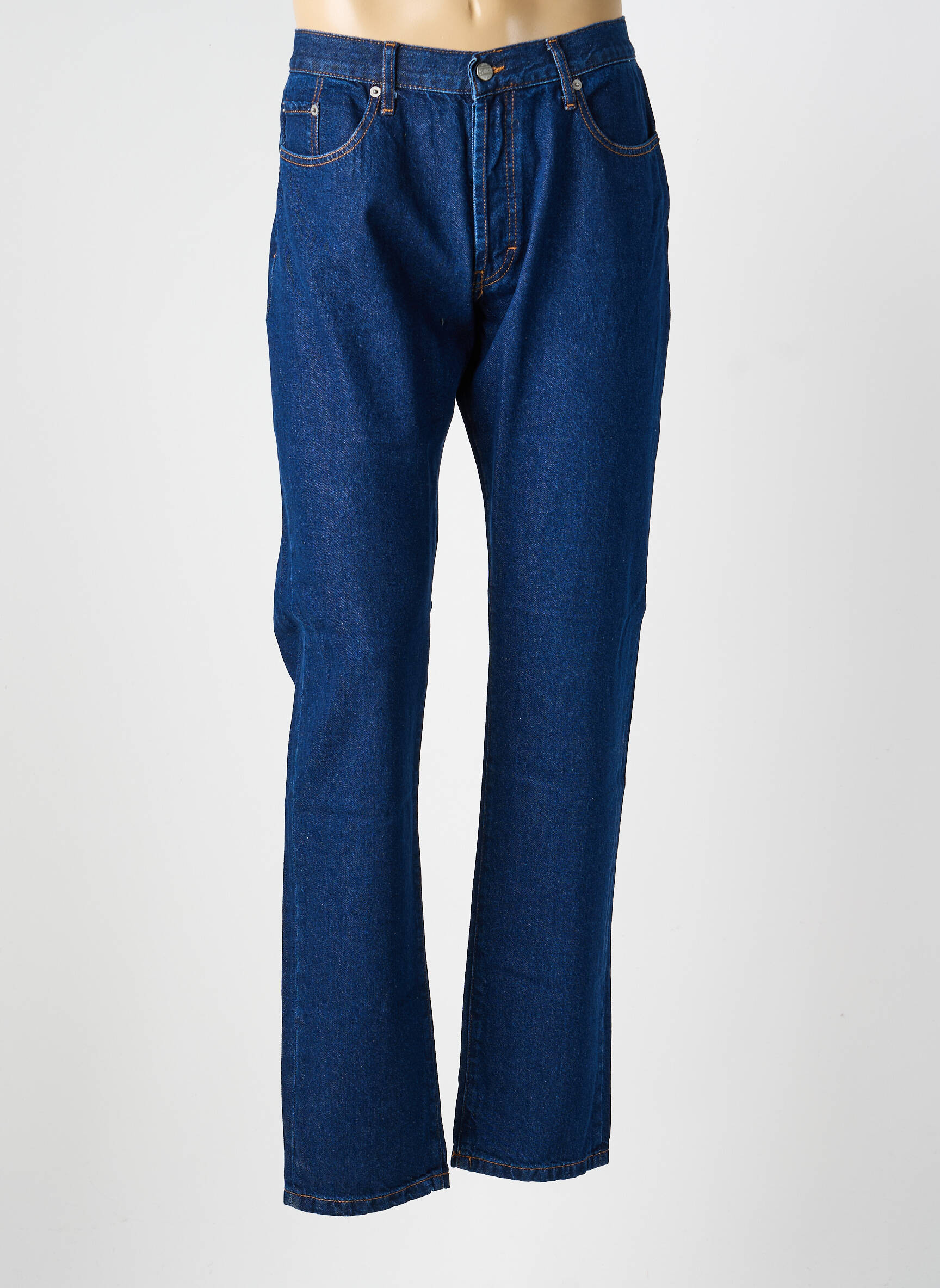 Jeans coupe droite fermeture boutonnée sur le devant taille normale bleu GALLICE homme