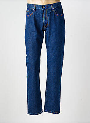 Jeans coupe droite fermeture zippée sous rabat boutonné taille normale bleu GALLICE homme