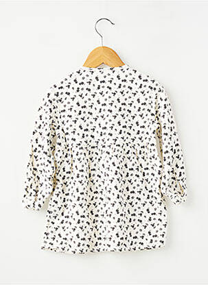 Robe courte manches longues manches longues blanc KIABI fille