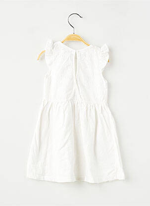 Robe courte maille fine manches courtes blanc ZEEMAN fille
