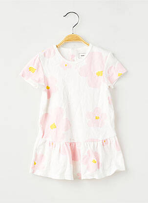 Robe courte maille fine manches courtes blanc MARC JACOBS fille