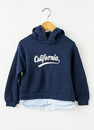 Pull coupe droite manches longues bleu KIABI fille