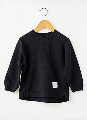 Sweat-shirt manches longues manches longues noir ZARA fille