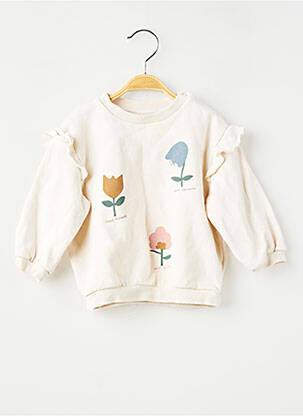 Sweat-shirt manches longues manches longues blanc H&M fille