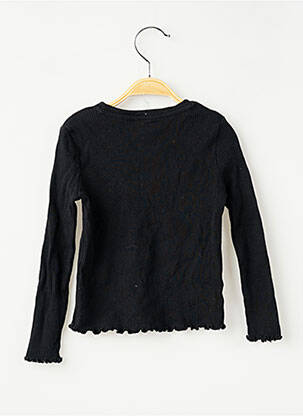 T-shirt coupe cintrée manches longues noir KIABI fille