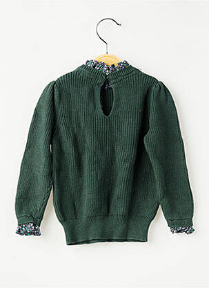 Pull maille tricot manches longues vert MONOPRIX fille
