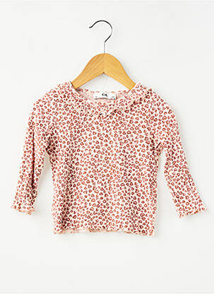 T-shirt coupe cintrée manches longues rose C&A fille