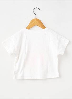 T-shirt coupe droite manches courtes blanc ZARA fille