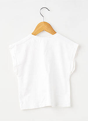 T-shirt coupe droite manches courtes blanc ZARA fille