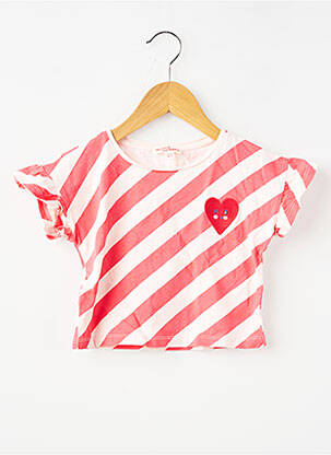 T-shirt coupe droite manches courtes rose DU PAREIL AU MÊME fille