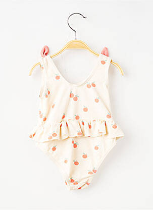 Maillot de bain 1 pièce imprimé fantaisie beige VERTBAUDET fille