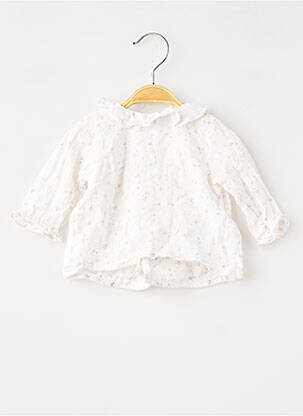 Blouse imprimé fantaisie manches longues blanc BONPOINT fille
