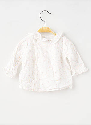 Blouse imprimé fantaisie manches longues blanc BONPOINT fille
