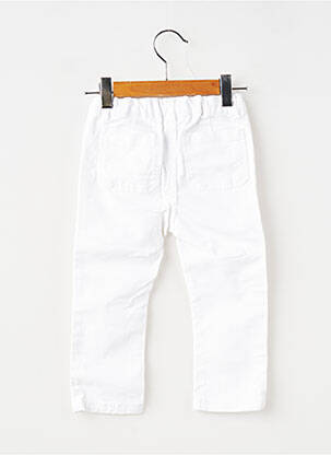 Pantalon slim tissage popeline taille ajustable blanc JACADI PARIS fille