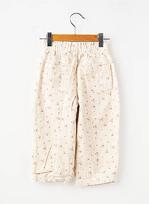 Pantalon large poches taille élastique beige ZARA fille