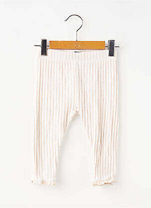 Legging tissage côtelé taille élastique beige KIABI fille