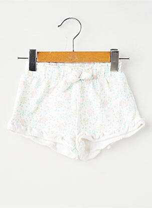 Short taille normale taille élastique blanc KIABI fille