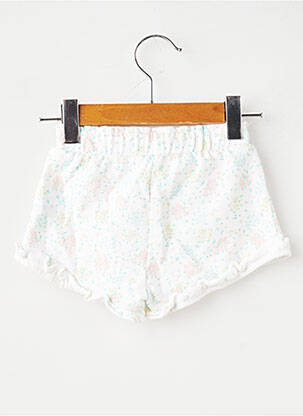Short taille normale taille élastique blanc KIABI fille
