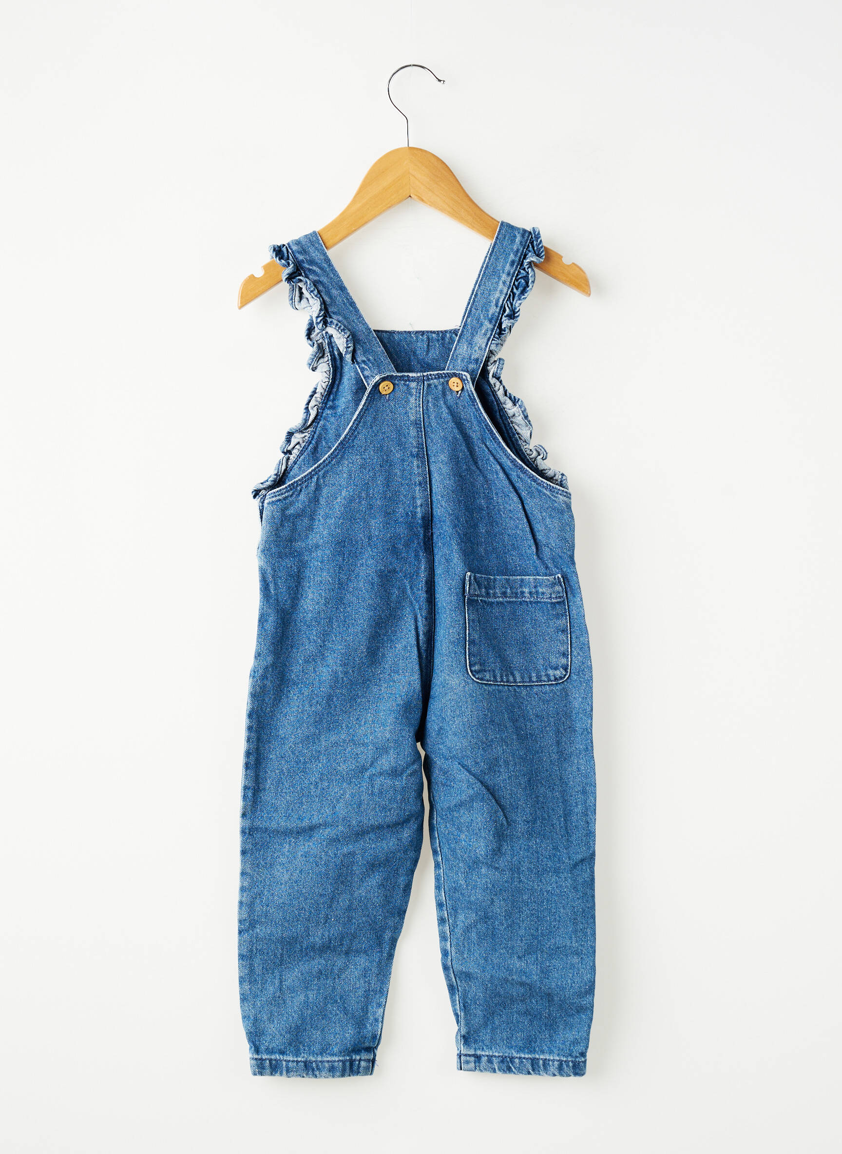 Salopette coupe droite sans manche bleu BOUT'CHOU fille